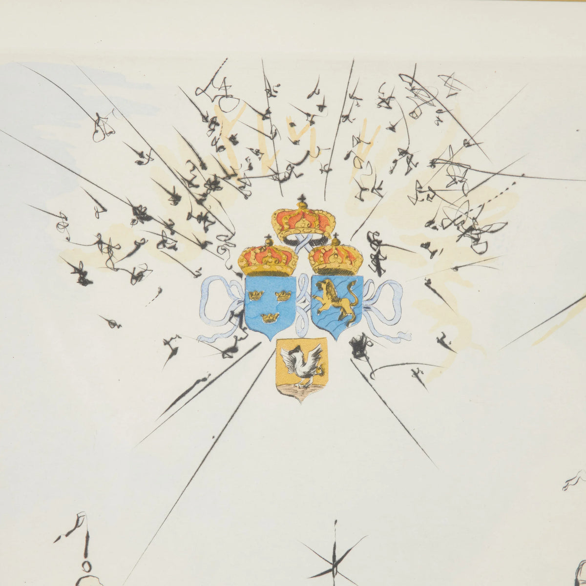 Salvador Dalí - Stockholms Slott (Limited edition, hand-signed by Dalí, Drypoint etching, 1976) - Hedonism Gallery