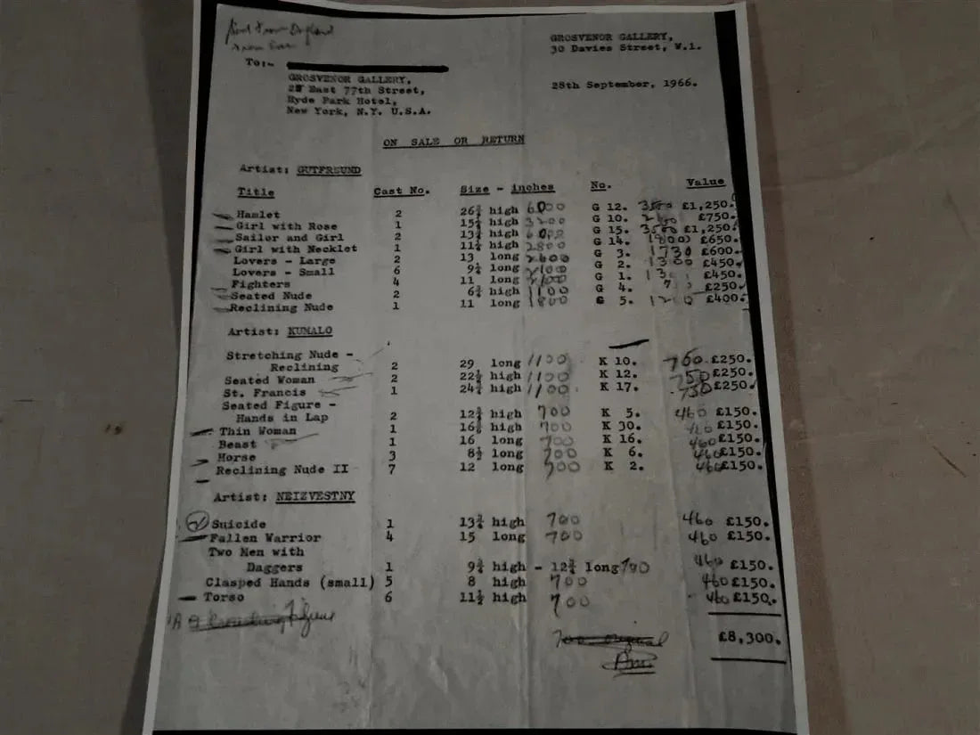 Ernst Neizvestny - Bronze sculpture "Torso" ("Clasped hands"), 1960s - Hedonism Gallery