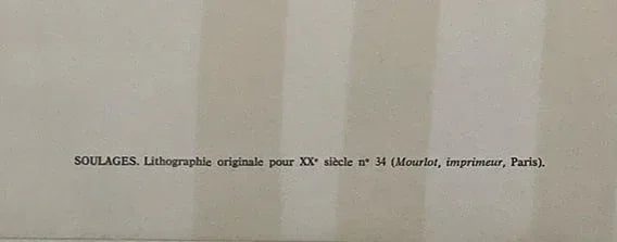 Pierre Soulages - Lithographie n°28 (Original lithograph, 1970) - Hedonism Gallery