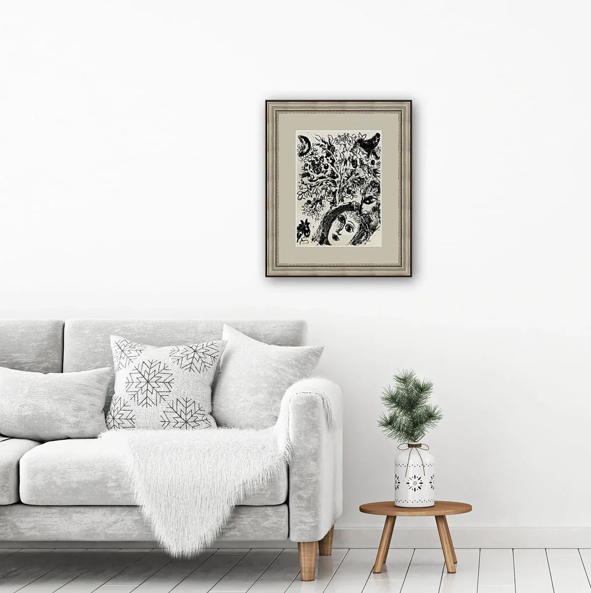 Marc Chagall - Le Couple Devant L’Arbre (Original lithograph, 1960) - Hedonism Gallery