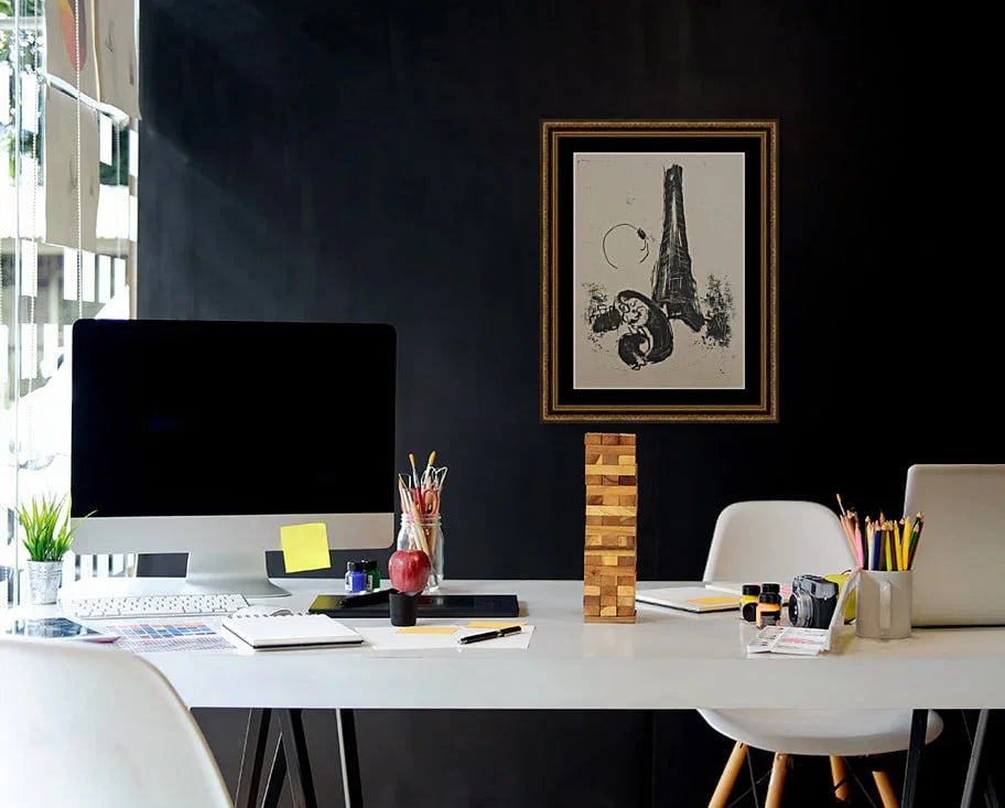 Marc Chagall - Mere et enfant a la Tour Eiffel (Original lithograph, 1954) - Hedonism Gallery