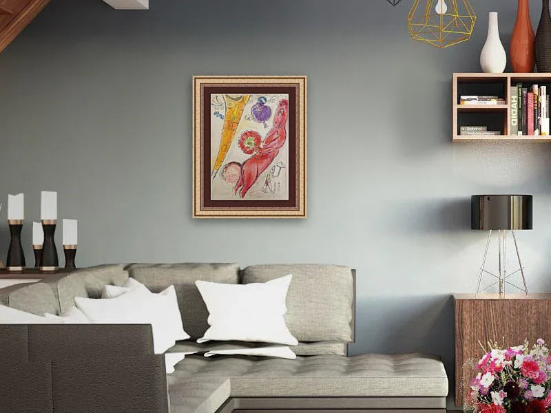 Marc Chagall - La Tour Eiffel a l'Ane (Original lithograph, 1954) - Hedonism Gallery