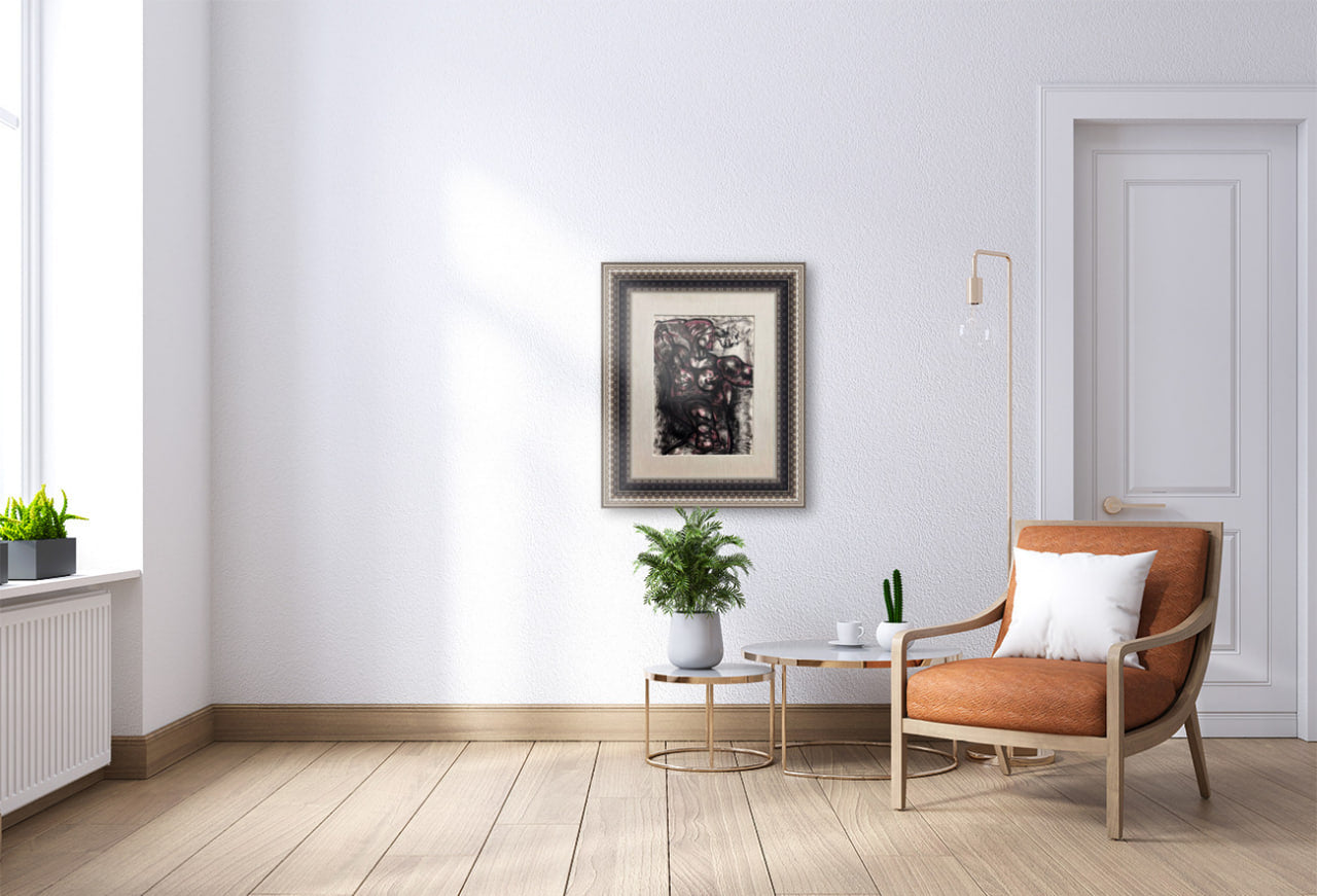 Ernst Neizvestny - Female Torso (Ink and watercolor)