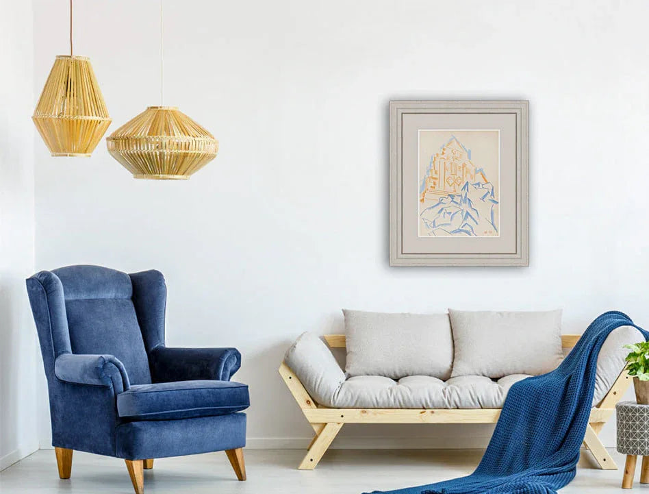 Dmitri Plavinsky - Church on a Rock (Original pastel, 1959) - Hedonism Gallery