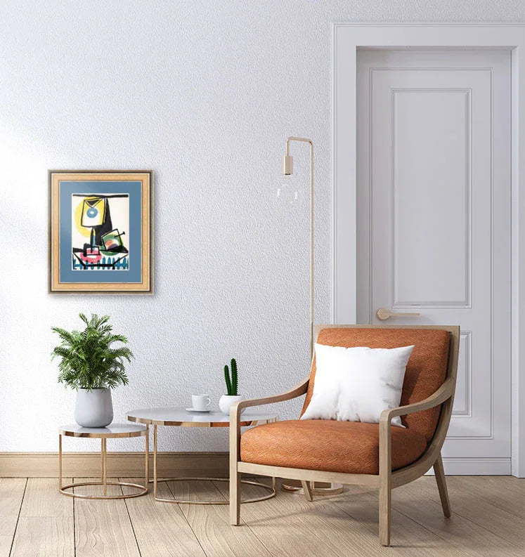 Pablo Picasso - Nature morte au verre et à la pomme: Still life with glass and apple (Drypoint, 1944) - Hedonism Gallery