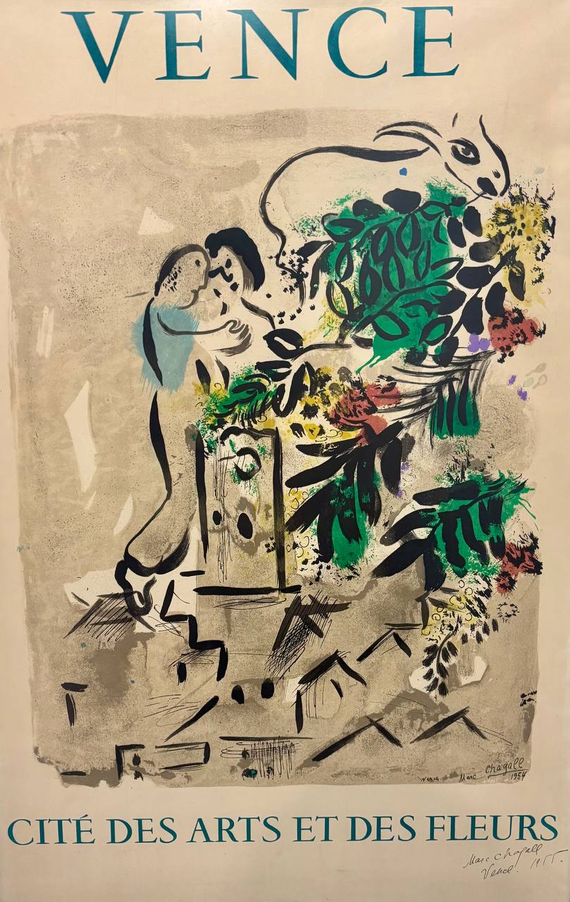 Marc Chagall - Vence (Hand-signed by Chagall, Mourlot lithograph, 1954)