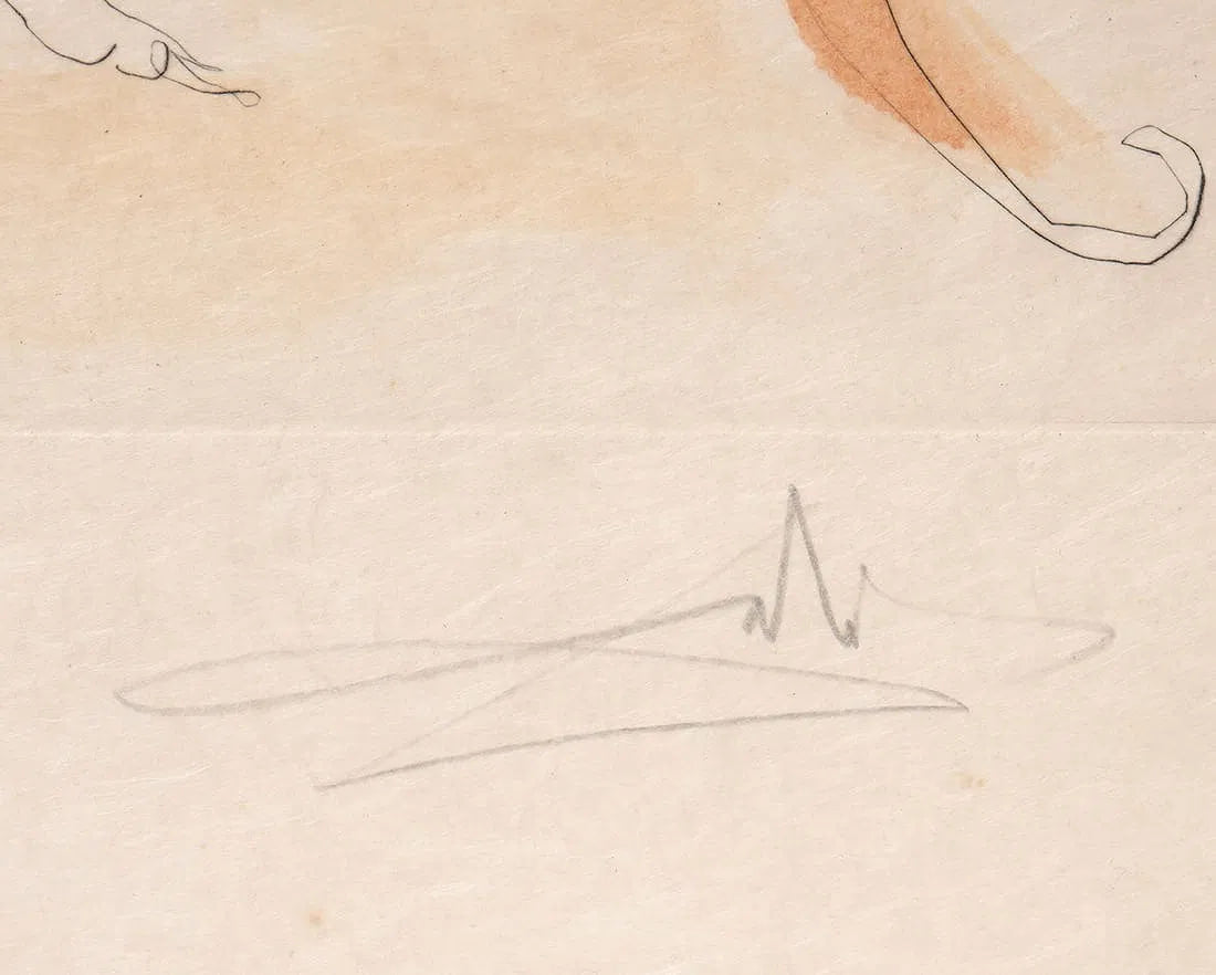 Salvador Dalí - Vénus, Mars et Cupidon from Suite Mythologique Nouvelle (Limited edition, hand-signed by Dalí, Drypoint etching, 1971)