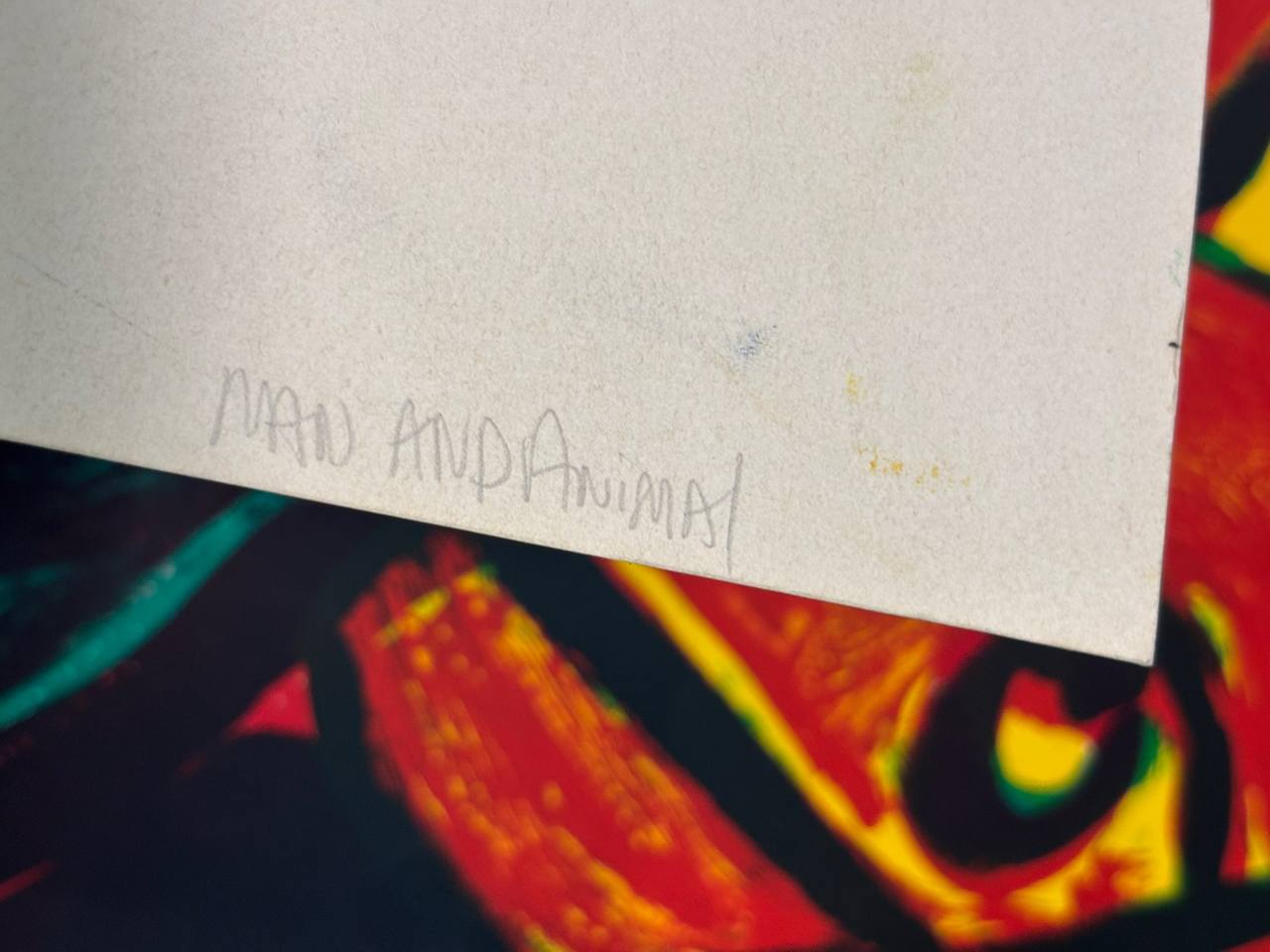 Bengt Lindström - Man and Animal (Original lithograph, hand-signed, 1970s)