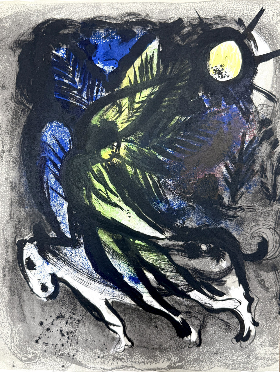 Marc Chagall - L’Ange (Original lithograph, 1960)