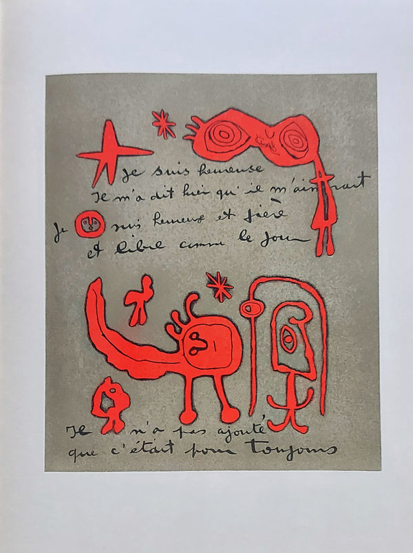 Joan Miró - Huecograbado-poema (1958) 