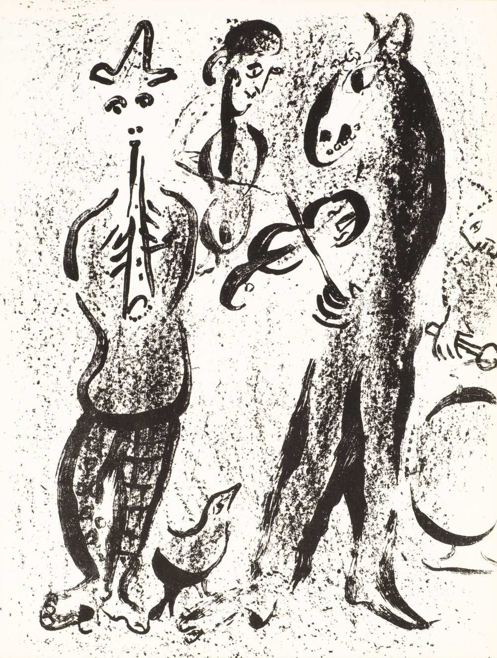 Marc Chagall - Les Saltimbanques (Original lithograph, 1963)