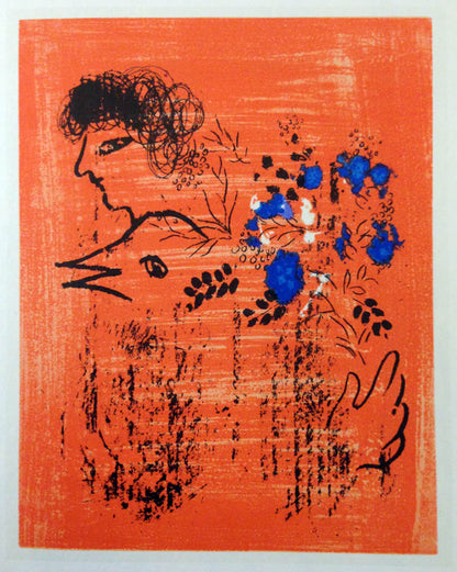 Marc Chagall - Bouquet à l'oiseau (1960) - Lithograph, Marc Chagall - Hedonism Gallery