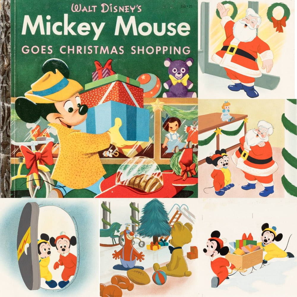 Walt Disney Studio - Mickey Mouse Goes Christmas Shopping Original Drawings (1953)