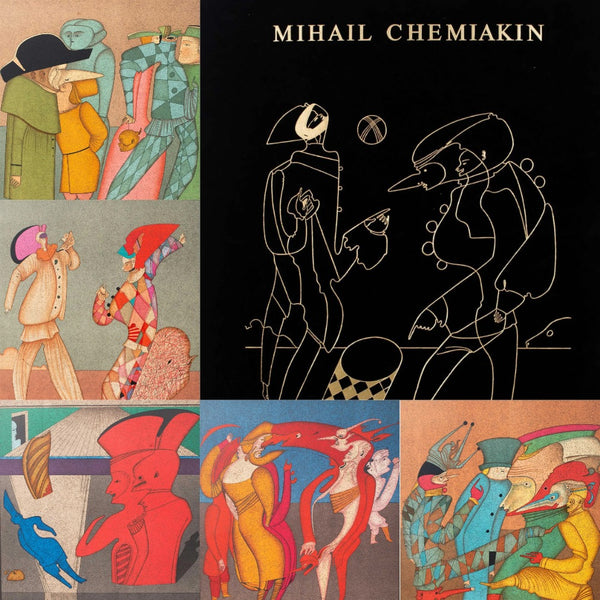 Mihail Chemiakin - Carnaval en San Petersburgo, Conjunto de 5 litografías (1988) 