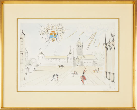 Salvador Dalí - Stockholms Slott (1976) - Drypoint, Engraving, Etching, Gravure, Intaglio, Pochoir, Salvador Dalí - Hedonism Gallery