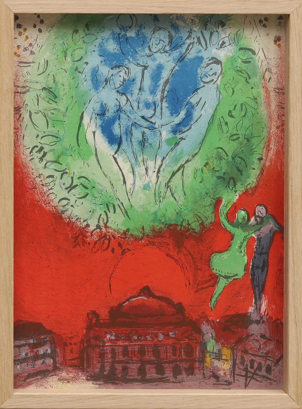 Marc Chagall - L'Opéra de Paris (Original lithograph, 1954) - Hedonism Gallery