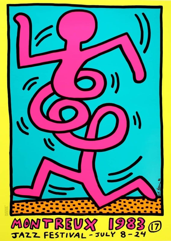 Keith Haring - Montreux Jazz Festival: Three Prints (1983) - Keith Haring, Poster, Silkscreen - Hedonism Gallery