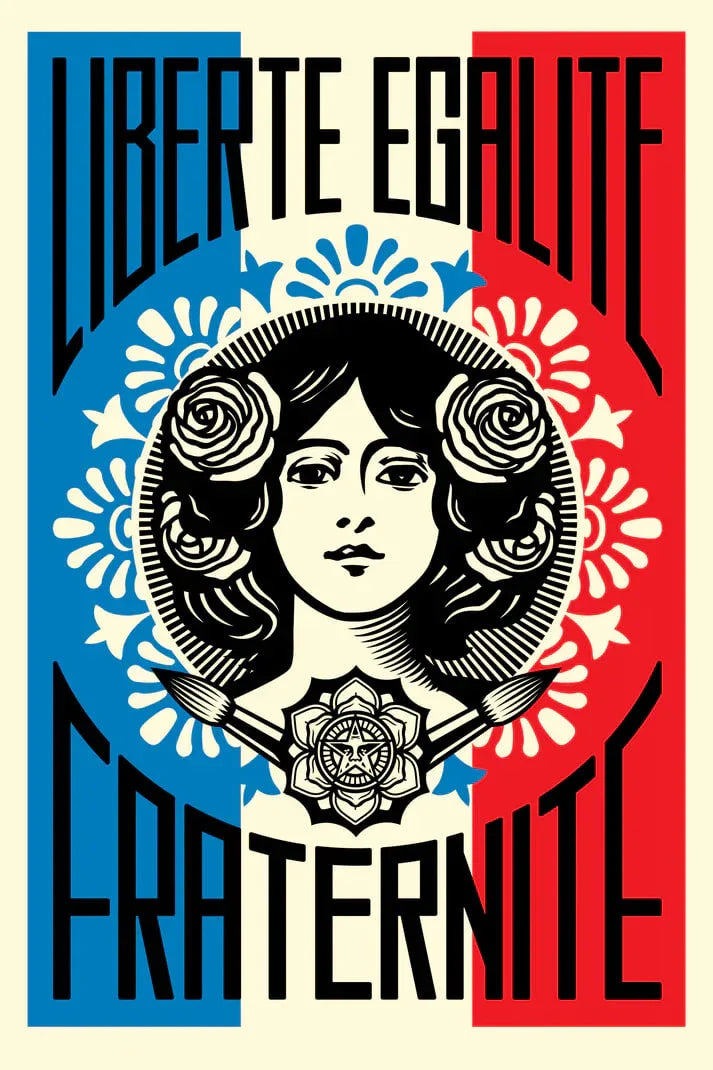 OBEY (Shepard Fairey) - LIBERTÉ EGALITÉ FRATERNITÉ - Hedonism Gallery