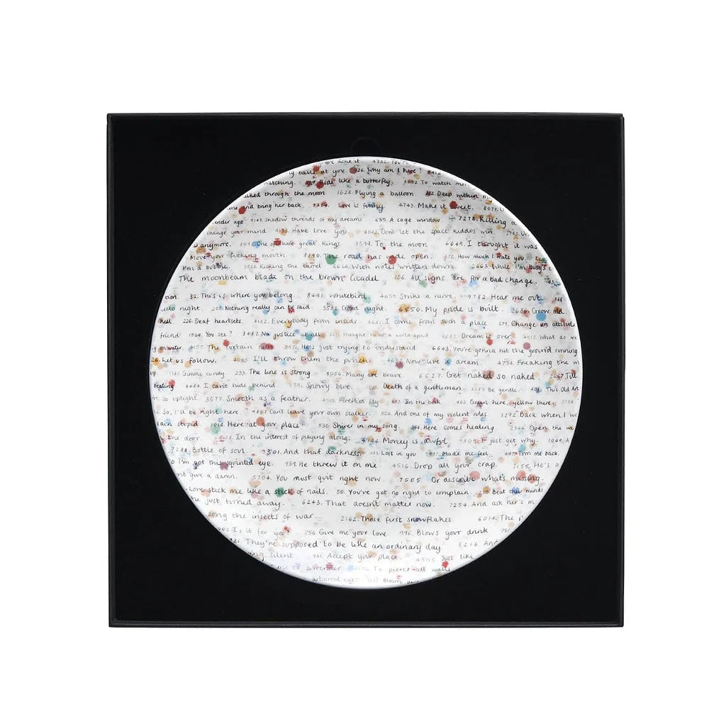 Damien Hirst - All Over Text Large Plate - Damien Hirst, Plate - Hedonism Gallery