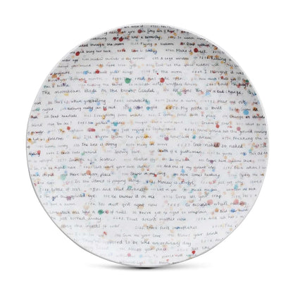 Damien Hirst - All Over Text Large Plate - Damien Hirst, Plate - Hedonism Gallery