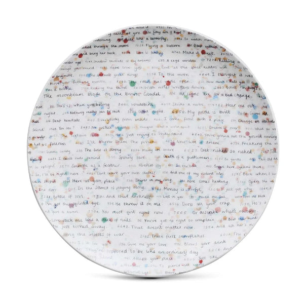 Damien Hirst - All Over Text Large Plate
