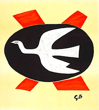 after Georges Braque - L'Oiseau (1958) - Georges Braque, Lithograph - Hedonism Gallery