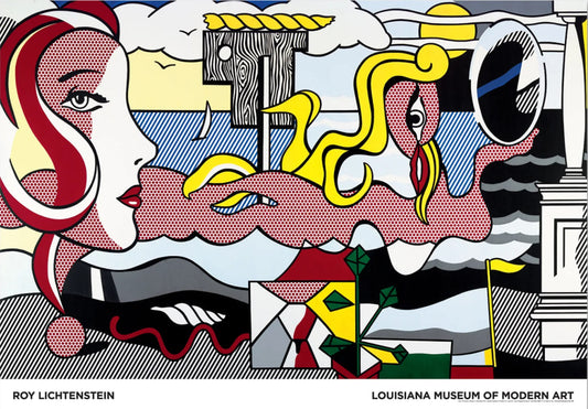 Roy Lichtenstein – Figures in Landscape (1977) - Poster, Roy Lichtenstein - Hedonism Gallery