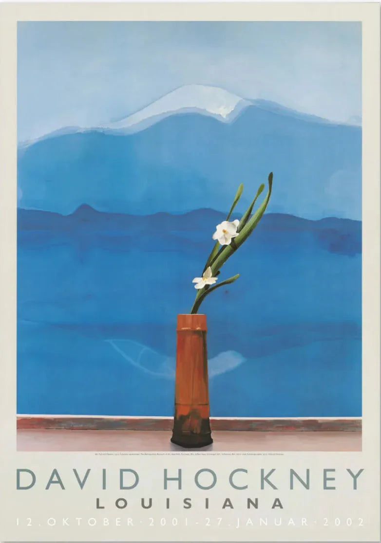 David Hockney - Mt. Fuji and flowers (1972) - Hedonism Gallery