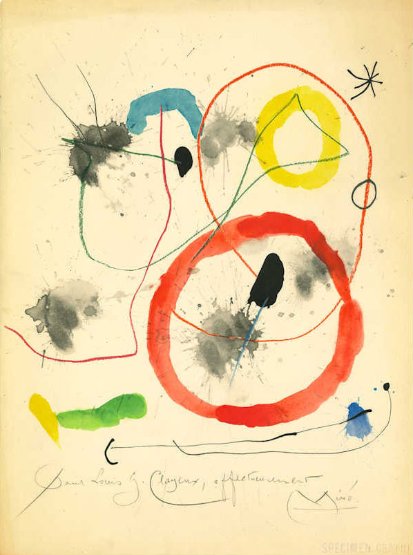 Joan Miro - Quelques Fleurs pour des Amis: Pour Louis Gabriel Clayeux (1964) - Joan Miro, Pochoir - Hedonism Gallery