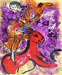 Marc Chagall - Woman Circus Rider on Red Horse (1957) - Hedonism Gallery