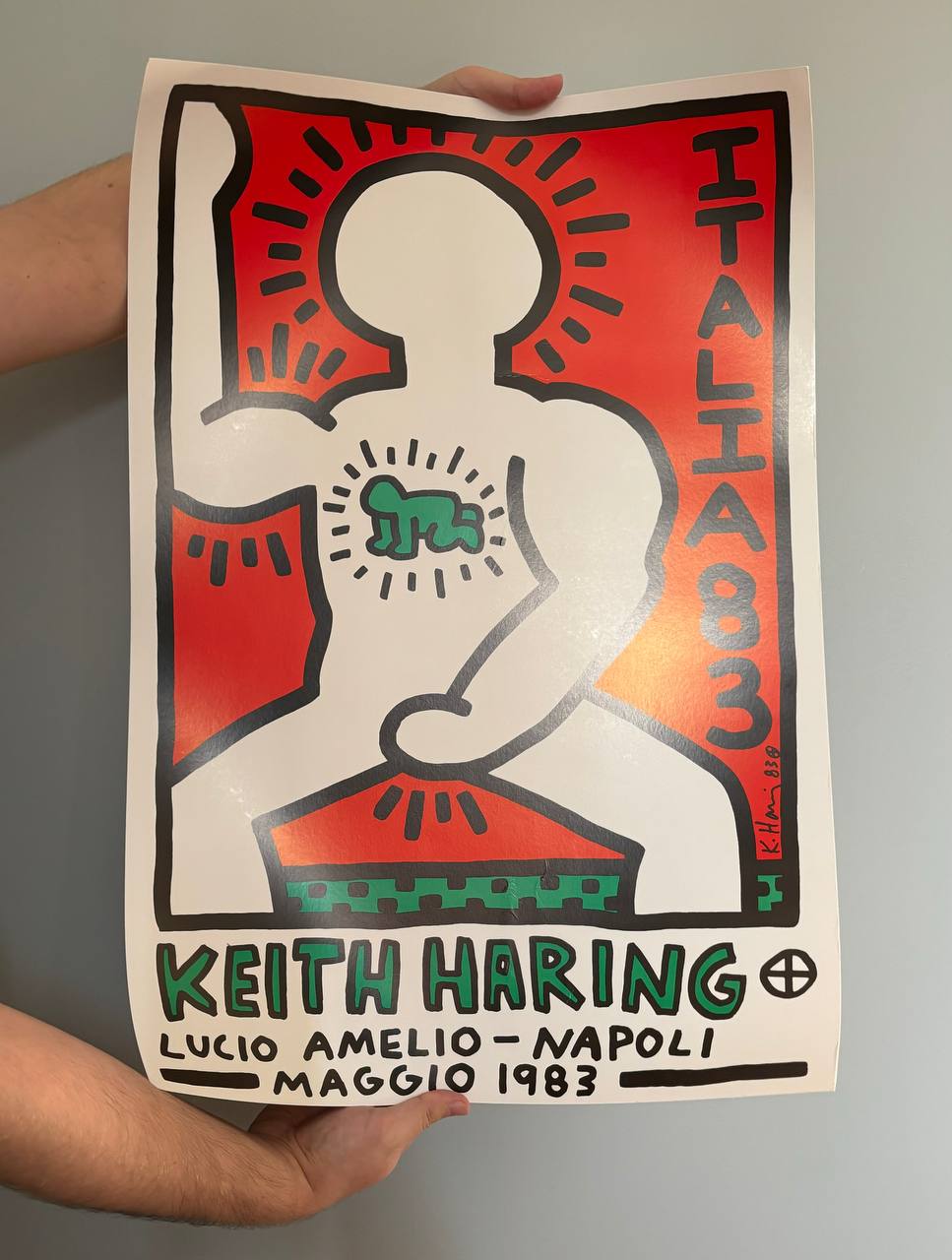 Keith Haring - Italia 1983.  Lucio Amelio - Napoli Maggio, 1983 - Keith Haring, Poster - Hedonism Gallery