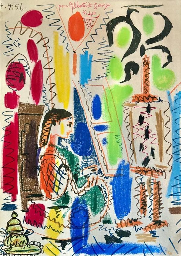 Pablo Picasso - Litografía original "L'Atelier de Cannes" (portada de "Ces peintres nos amis vol. II") (1960)