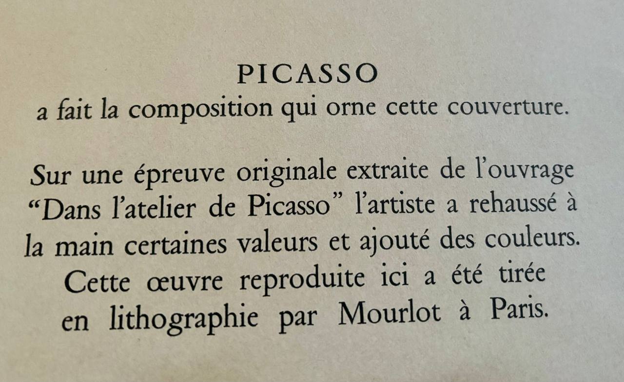 Pablo Picasso - Original Lithograph "L'Atelier de Cannes" (cover for "Ces peintres nos amis vol. II") (1960) - Lithograph, Pablo Picasso - Hedonism Gallery