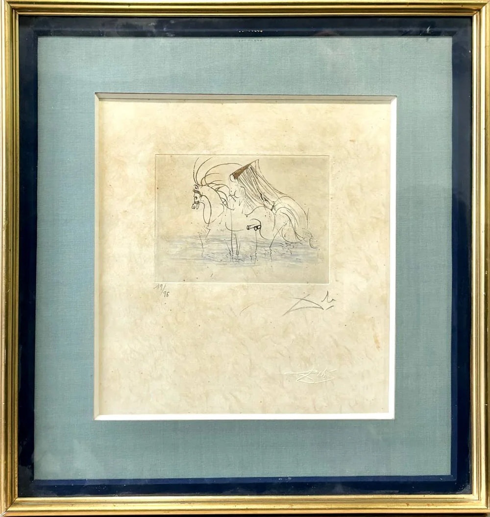 Salvador Dalí - Petit nu Ronsard (Limited edition, hand-signed by Dalí, Drypoint etching, 1973) - Hedonism Gallery