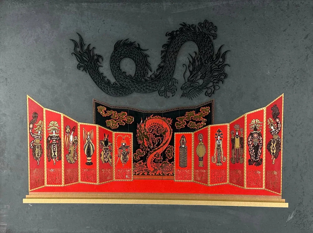 Erté (Romain de Tirtoff) - Mahjong (Limited edition, hand-signed by Erté, Original Serigraph, 1985) - Hedonism Gallery