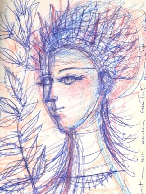 Jean Carzou - Original unique drawing (1960s) - Hedonism Gallery