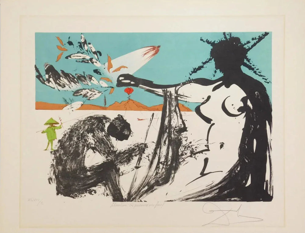 Salvador Dalí - Liberation: The Prisoners are Free (Limited edition, hand-signed by Dalí, Original lithograph, 1972) - Hedonism Gallery