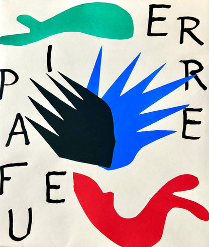 Henri Matisse - Signed Book ed. 10/49 with original Lithograph + Woodcut Pierre à feu / Les miroirs profonds (1947)