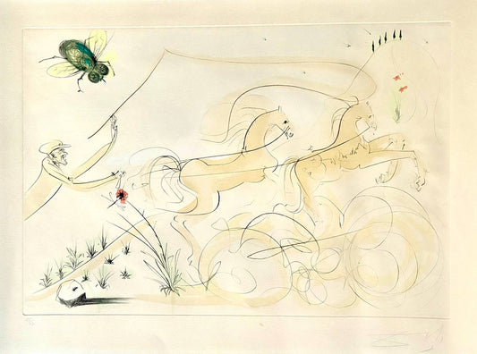 Salvador Dalí  - Le Coche et la Mouche (Le Bestiaire de La Fontaine) (1974)