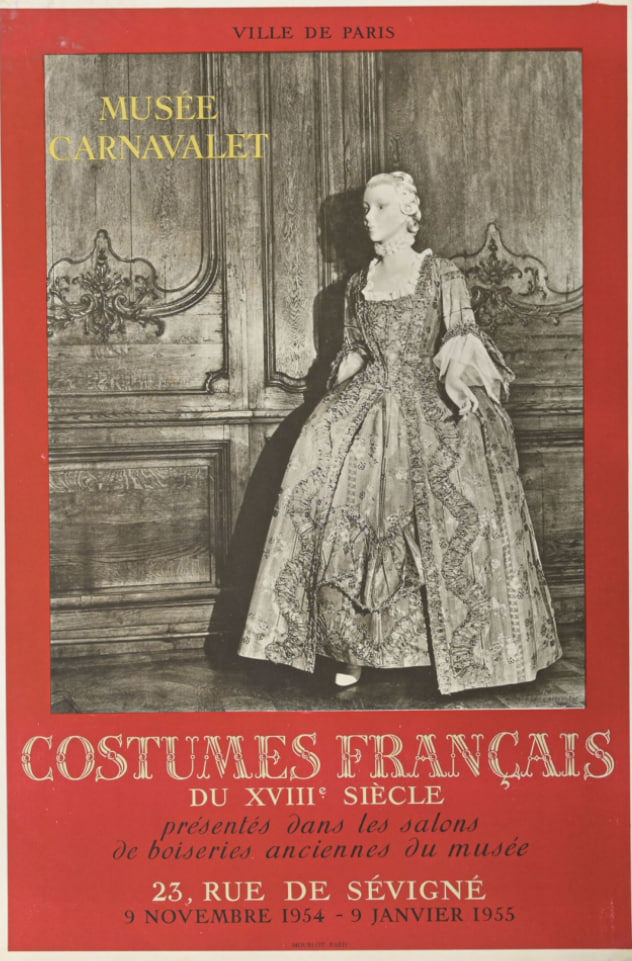 French Costumes of the 18th Century - Original Lithographic Poster (1954)