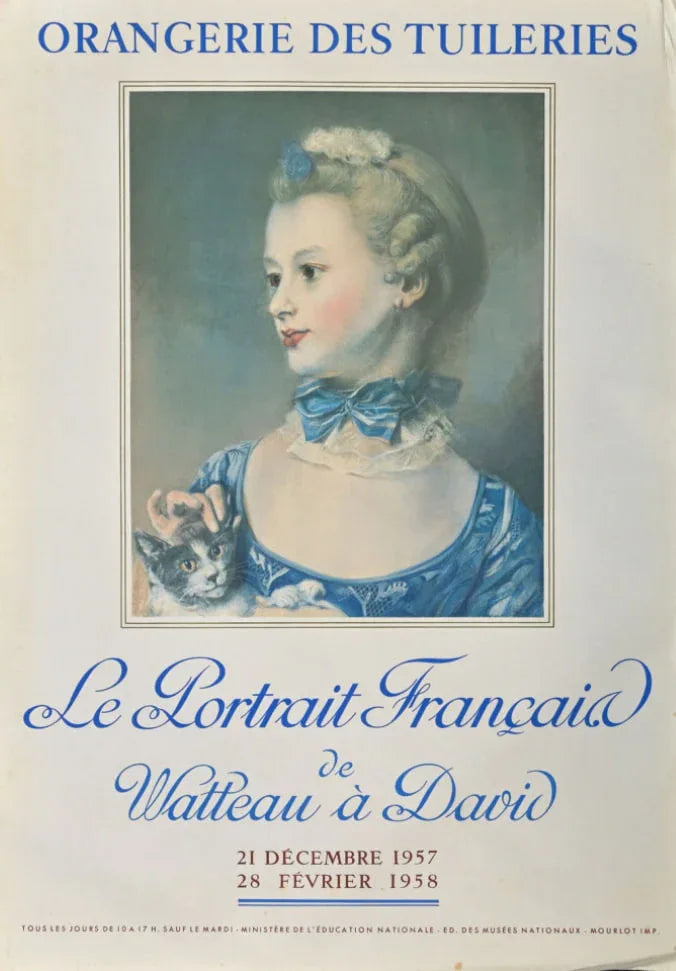 Henri Fantin-Latour, Portrait of Mlle Huquier, original lithographic poster 1957