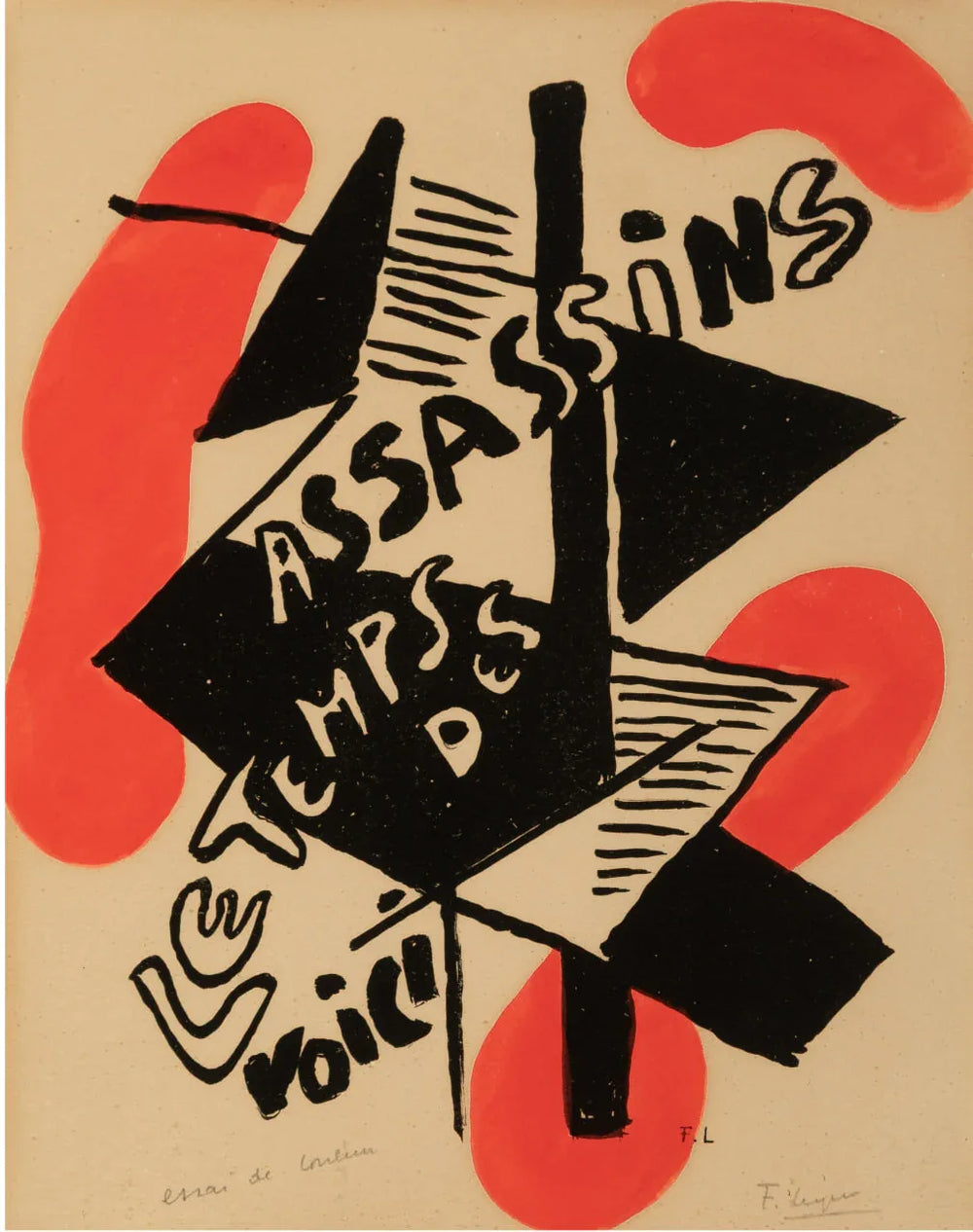 Fernand Léger - Matinée d’ivresse: Morning of Intoxication (Unique work, 1948) - Hedonism Gallery