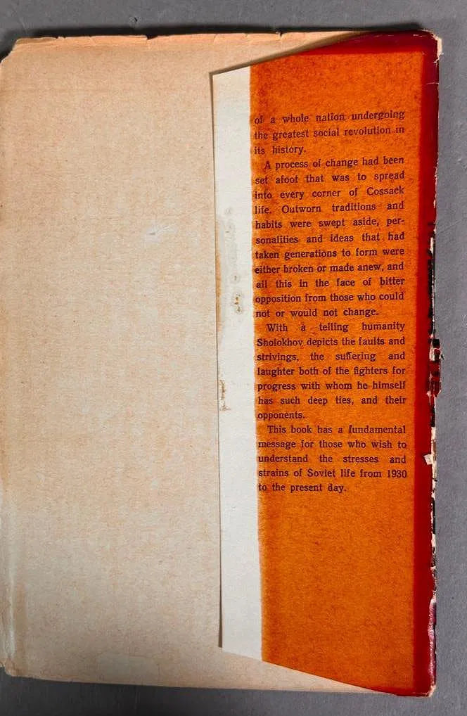 Mikhail Sholokhov - Virgin Soil Upturned, signed and inscribed by the author, 1959