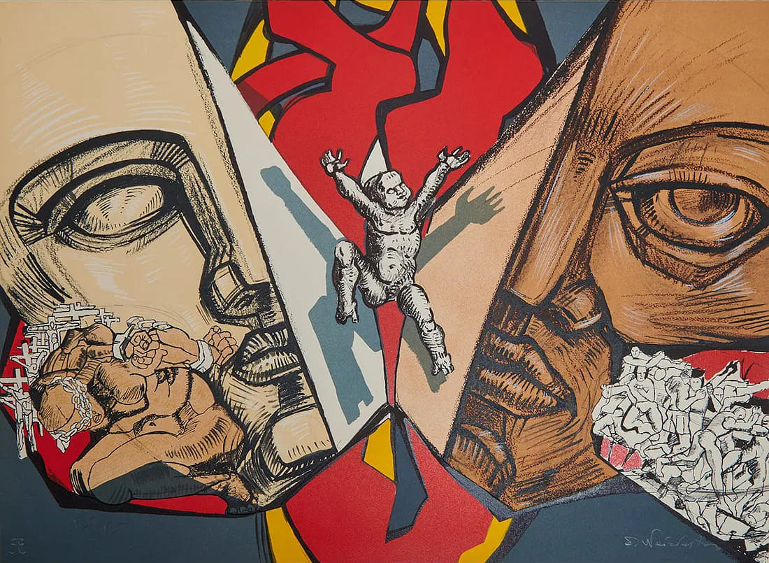 Ernst Neizvestny – Through the Wall (Complete Suite of 5 Lithographs), 1990