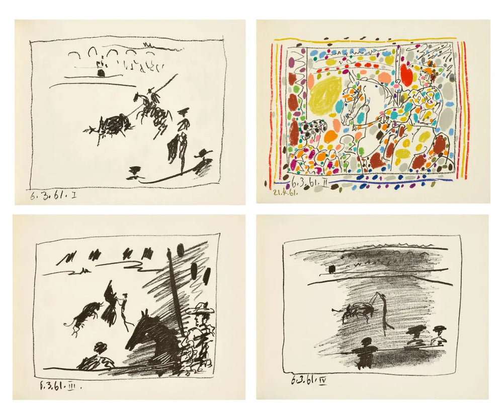 Pablo Picasso - "Picasso: Toreros" with four original lithographs (1961) - Hedonism Gallery
