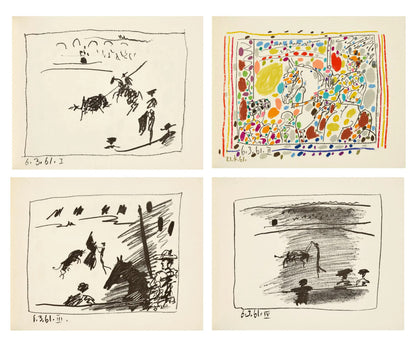 Pablo Picasso - "Picasso: Toreros" with four original lithographs (1961)