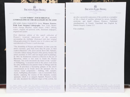 Pablo Picasso - "Picasso: Toreros" with four original lithographs (1961)