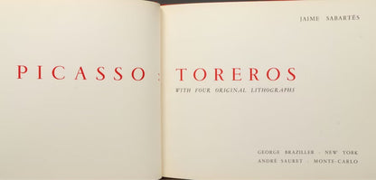 Pablo Picasso - "Picasso: Toreros" with four original lithographs (1961)