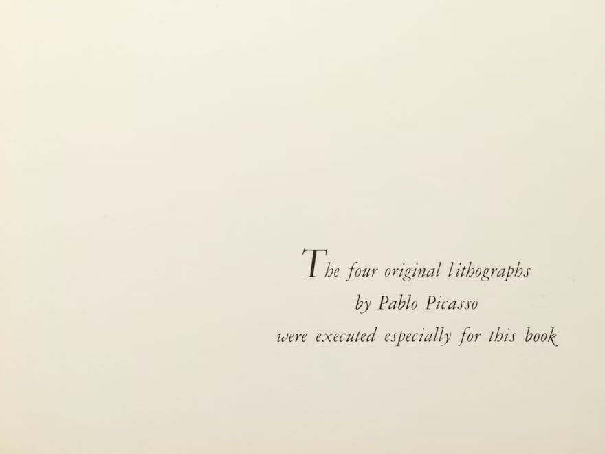 Pablo Picasso - "Picasso: Toreros" with four original lithographs (1961)