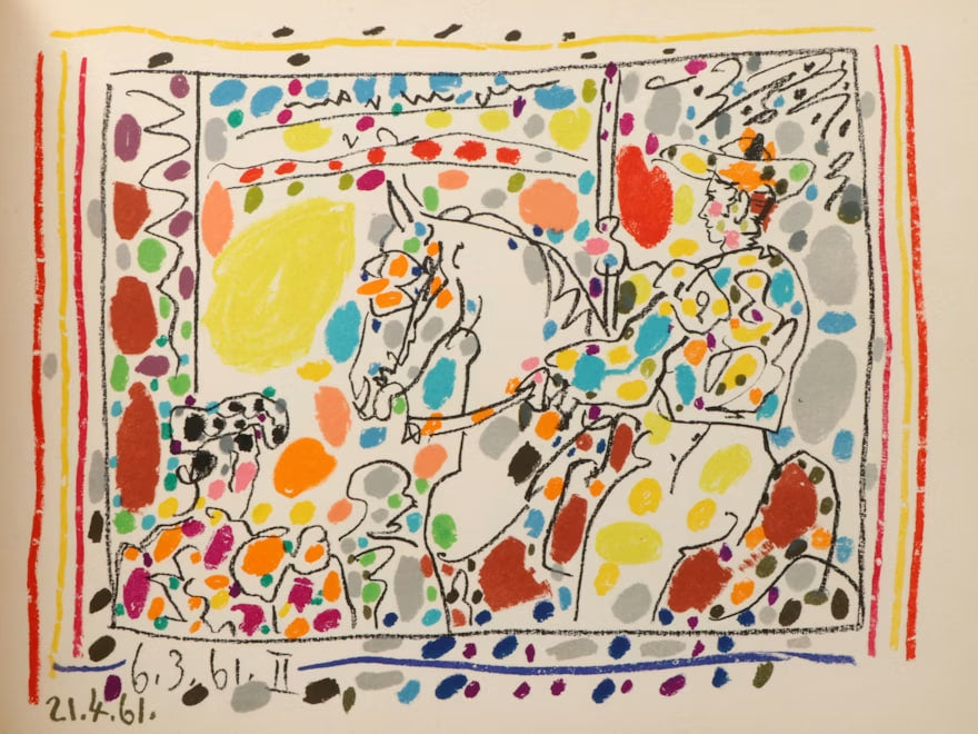 Pablo Picasso - "Picasso: Toreros" with four original lithographs (1961)